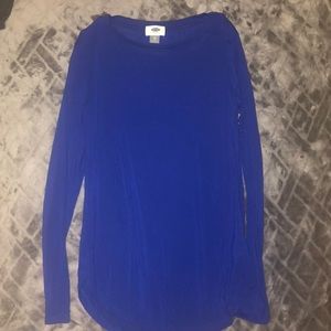 Blue Long Sleeve Top